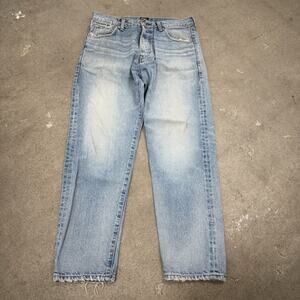 EDWIN JAPANESE SELVEDGE LIGHT WASH MARLON STRAIGHT LEG JEANS 32 BLUE